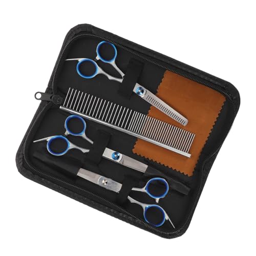 Abaodam Haustier Scheren Professionelle Hund Katzen Haarschneideschere Ergonomisch Sicher Präzise Pflege Mit Gebogen Und Gerade Scheren Für Vielfältiges Styling von Abaodam