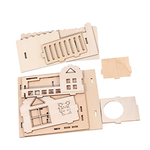 Abaodam Holz Hamsterhaus Doppelstöckige Villa mit Leiter und DIY Paddle Board für Hamster und Zwerghamster Sicheres und Geräumiges Tierheim aus Natürlichem Holz Abaodam Holz Hamsterhaus Doppelstöckige Villa mit Leiter und DIY Paddle Board für Hamster und Zwerghamster Sicheres und Geräumiges Tierheim aus Natürlichem Holz von Abaodam