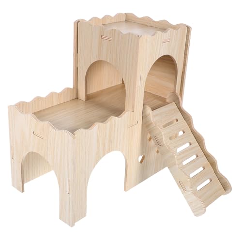 Abaodam Holz Nagetier Versteck mit Leiter Mehrstöckiges Hamsterhaus aus Echtem Holz Gemütlicher Rückzugsort für Hamster Meerschweinchen und Kleine Kleintiere für Käfig und Terrarium Abaodam Holz Nagetier Versteck mit Leiter Mehrstöckiges Hamsterhaus aus Echtem Holz Gemütlicher Rückzugsort für Hamster Meerschweinchen und Kleine Kleintiere für Käfig und Terrarium von Abaodam