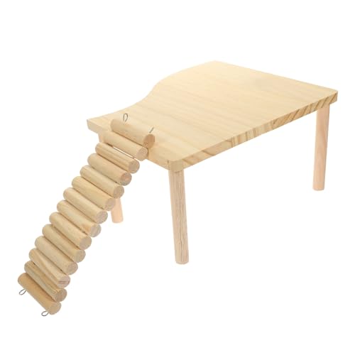 Abaodam Holzplattform mit Leiter für Hamster Käfig Mehrstöckiges Nagerzubehör für Meerschweinchen und Chinchillas Multifunktionales Spiel Klettergerät Bewegung und Koordination Abaodam Holzplattform mit Leiter für Hamster Käfig Mehrstöckiges Nagerzubehör für Meerschweinchen und Chinchillas Multifunktionales Spiel Klettergerät Bewegung und Koordination von Abaodam