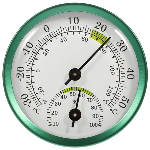 Abaodam Digitaler Hygrometer Für Draußen Und Drinnen Mit Hängendem Design Aus Hochwertigem Aluminium Für Temperatur Und Feuchtigkeitsmessung in Sauna Büro Garten Und Mehr von Abaodam