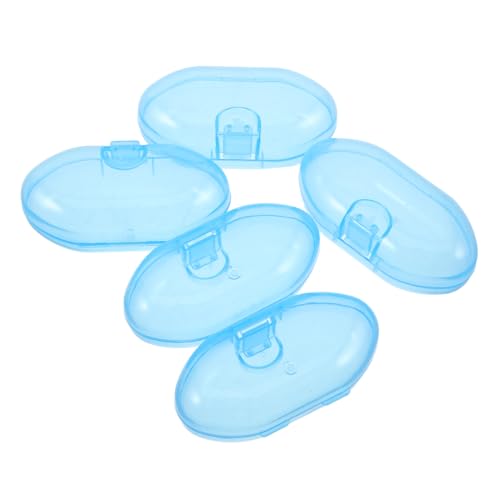 Abaodam Kasten -Zahnbürstenbox zahnbürste etui erste Zahnbürste Babystrumpffüller Zahnbürste für Kleinkinder Fingerzahnbürste für Babys Fingerzahnbürstenetui pp Sky-blue von Abaodam