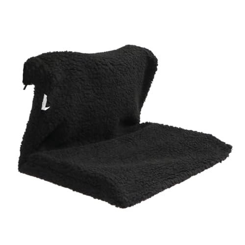 Abaodam Katzenhängematte aus Schwarzem Fleece mit Eisenrahmen Platzsparendes Haustierbett für Heizkörper Warm für Katzen und Kätzchen Gemütlicher Ruheplatz von Abaodam