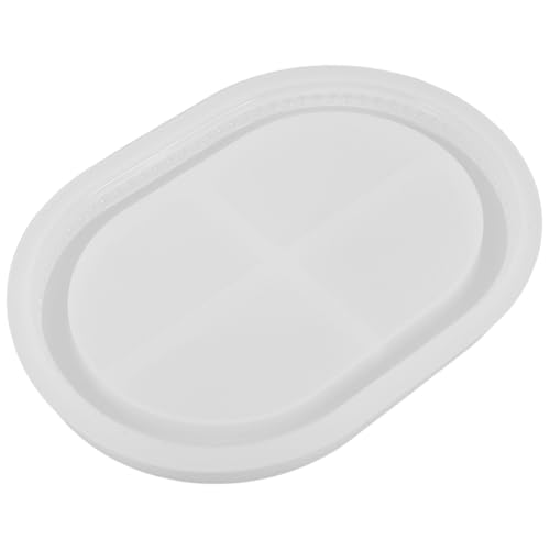 Abaodam Kerzenständer Tablettform Silikonharzformen Ovale Harztablettform Große Ovale Tablettformen Tablett Tablett Silikonform Silikonplattenform Harztablettformen Silikon Weißes von Abaodam