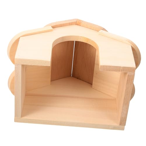 Abaodam Kleintierhaus aus Holz für Hamster und Nager und Dekoratives Versteckspielzeug für Chinchillas und Eichhörnchen Fördert Spiel und Entspannung Abaodam Kleintierhaus aus Holz für Hamster und Nager und Dekoratives Versteckspielzeug für Chinchillas und Eichhörnchen Fördert Spiel und Entspannung von Abaodam