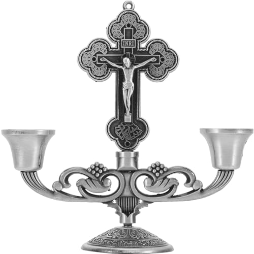 Abaodam Eleganter Europäischer Kerzenständer Aus Robustem Zinklegierung Vintage Kerzenhalter Für Religiöse Anlässe Und Besondere Feierlichkeiten von Abaodam
