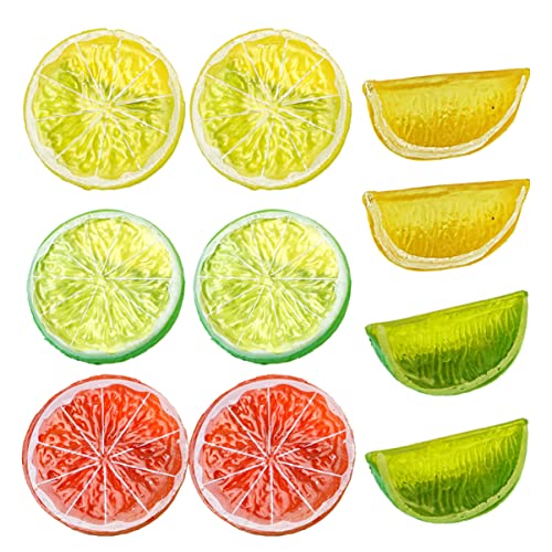 Abaodam Künstliche Grapefruit Zitrone Kunstfrucht Zitronen Kunstzitronen Limettenscheiben 10St von Abaodam