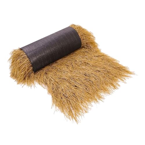 Abaodam Künstliches Strohdach Dichtes Wetterfestes Naturgetreues Reetdach DIY für Garten Terrasse Wanddeko Pflegeleicht Wetterbeständig Künstliche Stroh Dachverkleidung von Abaodam
