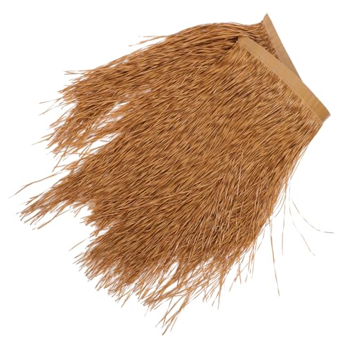 Abaodam Künstliches Strohdach Simuliertes Reetdach für Gartenhütte Gartendeko Außen Wetterfest Tropisches Flair Vielseitig Einsetzbar DIY Gartenlandschaftsstil von Abaodam