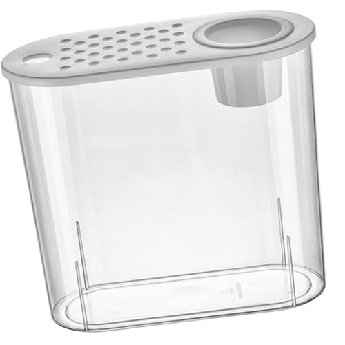 Abaodam Kunststoff Aquarium Transparenter Fischbehälter für Schreibtisch Bruchsicherer Ovaler Fischtank mit Deckel für Goldfische und Garnelen Pflegeleicht und Dekorativ von Abaodam
