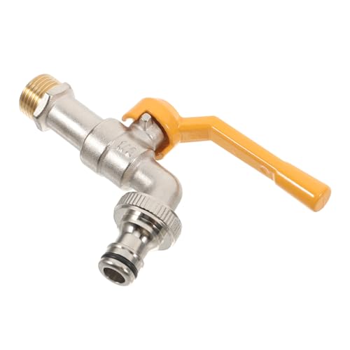 Abaodam Kupfer Außenwasserhahn Frostsicher mit Doppel Auslauf Garten Wasserhahn Mehrfachanschluss für Gartenschlauch Einfache Installation Wetterfester Wasserverteiler für Terrasse von Abaodam