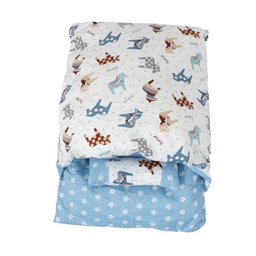 Abaodam Kuscheliges Katzen Schlafsack Blau mit Cartoon Pferd Motiv Warmes Abnehmbares und Waschbares Haustier Kissen für Drinnen und Unterwegs Komfortables Nest für Katzen und Kleine Abaodam Kuscheliges Katzen Schlafsack Blau mit Cartoon Pferd Motiv Warmes Abnehmbares und Waschbares Haustier Kissen für Drinnen und Unterwegs Komfortables Nest für Katzen und Kleine von Abaodam