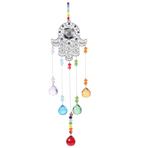 Abaodam Lichtfänger aus Glas fensterschmuck schutzamulett Dekorative Vielseitigkeit Kristallglas Balkonschmuck bunter Fensteranhänger böser Blick für zu Hause Weißer Kristall Abaodam Lichtfänger aus Glas fensterschmuck schutzamulett Dekorative Vielseitigkeit Kristallglas Balkonschmuck bunter Fensteranhänger böser Blick für zu Hause Weißer Kristall von Abaodam