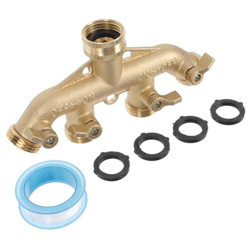 Abaodam Messing Wege Wasserverteiler Kugelhahn Schlauchanschluss Verteiler für Gartenwasserhahn Individuell Absperrbar Langlebig für Bewässerung und Gartenschläuche Abaodam Messing Wege Wasserverteiler Kugelhahn Schlauchanschluss Verteiler für Gartenwasserhahn Individuell Absperrbar Langlebig für Bewässerung und Gartenschläuche von Abaodam