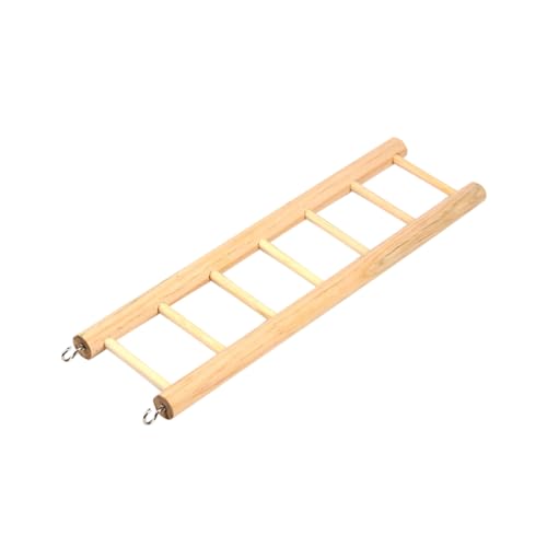 Abaodam Mini Holzleiter für Papagei und Kleintiere Kletterspielzeug aus Naturbelassenem Holz Robustes Hamster Eichhörnchenspielzeug für Kleintierkäfig und Vogelkäfig von Abaodam