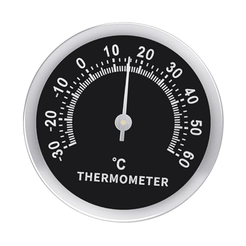 Abaodam Mini Wandthermometer Digital Temperaturanzeige Leichtes Stabiles Gehäuse Wandmontage oder Klebehalterung für Innen Außeneinsatz Wohnzimmer Schlafzimmer Badezimmer von Abaodam