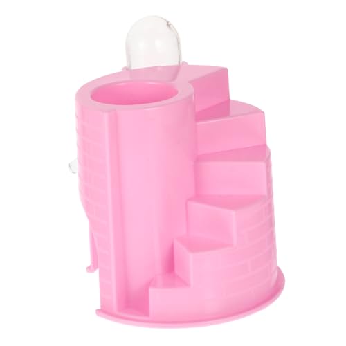Abaodam Niedliches Hamsterhaus aus Kunststoff mit Wasserspender Kleines Versteck für Kleintiere Leiter Design für Spiel und Ruhe Sicherer Schlafplatz für Meerschweinchen und Zwerghamster von Abaodam