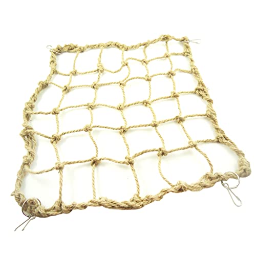 Abaodam Papageien Kletternetz Groß mit Haken Umweltfreundliches Seilspielzeug für Sittiche Nymphensittiche Graupapageien und Kleine Vögel Fördert Balance Koordination und Bewegung von Abaodam