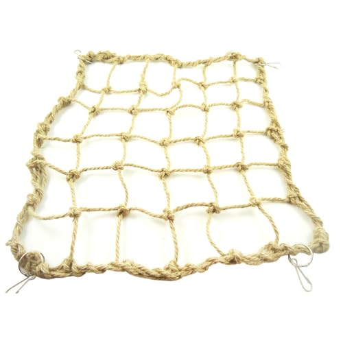 Abaodam Papageien Kletternetz Groß mit Haken Vogelspielzeug für Papagei Graupapagei und Sittiche Kletterspielzeug Balance und Koordination Einfache Installation von Abaodam
