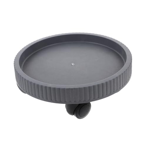 Abaodam Pflanzgefäß auf Rädern extra große Pflanztöpfe rollendes Pflanzentablett Gartentöpfe u runden Tabletts Tablett für Topfpflanzen Blumentopf mit Rädern pp Light Grey von Abaodam