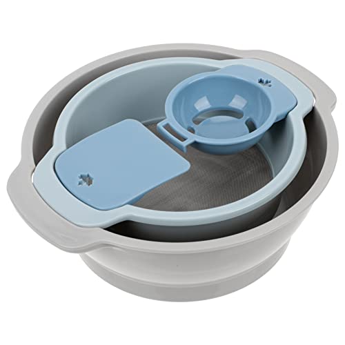 Abaodam Plastiksieb Gartensieb mit Trayset Leichtes Robustes Bodensieb Feinmaschiges Pflanzensieb zum Filtern von Erde Sand und für Gartenarbeit und Bonsai Erde Einfach zu Handhaben von Abaodam