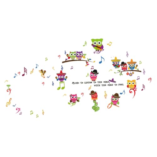 Abaodam Pvc Abnehmbarer Musik-eule Wandaufkleber Für Kinderzimmer Niedliche Tier-wandtattoos Leicht Anzubringen Entfernen Wasserfest Und Wiederverwendbar Für Kindergarten Und Spielzimmer Abaodam Pvc Abnehmbarer Musik-eule Wandaufkleber Für Kinderzimmer Niedliche Tier-wandtattoos Leicht Anzubringen Entfernen Wasserfest Und Wiederverwendbar Für Kindergarten Und Spielzimmer von Abaodam
