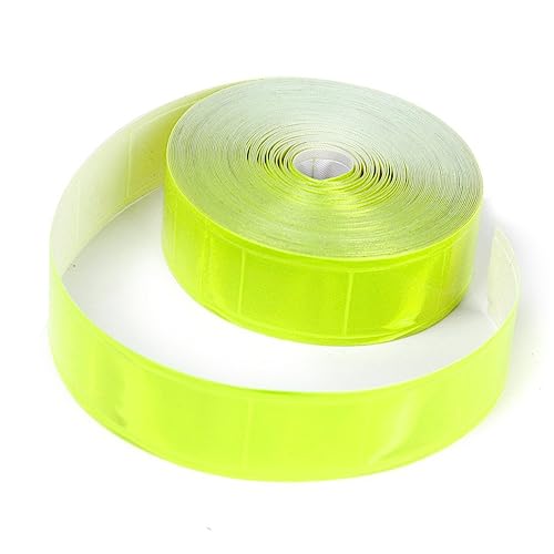 Abaodam Reflektierendes Klebeband Fluorescentgelb für Sicherheitsbekleidung Hochsichtbar Vielseitig Einsetzbar für Kleidung Armbänder und Haustierbekleidung von Abaodam
