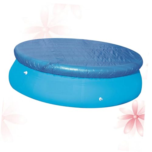 Abaodam Runde Poolabdeckung Durchmesser und Staubdicht Regenabdeckung für Aufblasbare und Frame Pools Blau Langlebiges Material Einfache Handhabung und Lagerung von Abaodam