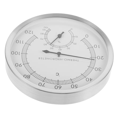 Abaodam Sauna Hygrometer Thermometer aus Edelstahl Hitzebeständig Wandhängend Präzise Feuchtigkeits Temperaturmessung für Saunaraum und Schwimmbad von Abaodam