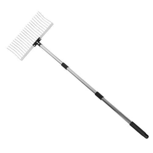 Abaodam Schwere Gartenharke mit Edelstahlstiel Mehrzweck-harke für Bodenaufbereitung Laubrechen zum Lockern Nivellieren und Sammeln von Gartenblättern und Rasenpflege Abaodam Schwere Gartenharke mit Edelstahlstiel Mehrzweck-harke für Bodenaufbereitung Laubrechen zum Lockern Nivellieren und Sammeln von Gartenblättern und Rasenpflege von Abaodam