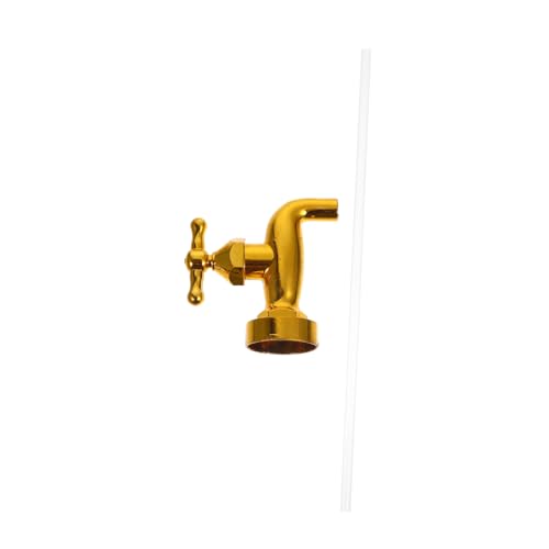 Abaodam Schwimmender Wasserhahnbrunnen Kunststoff Elektroplattiert Wind Wetterfest Gartendeko für Terrasse und Grünfläche Einzigartiges Design DIY Außenbrunnen Kunstornament von Abaodam