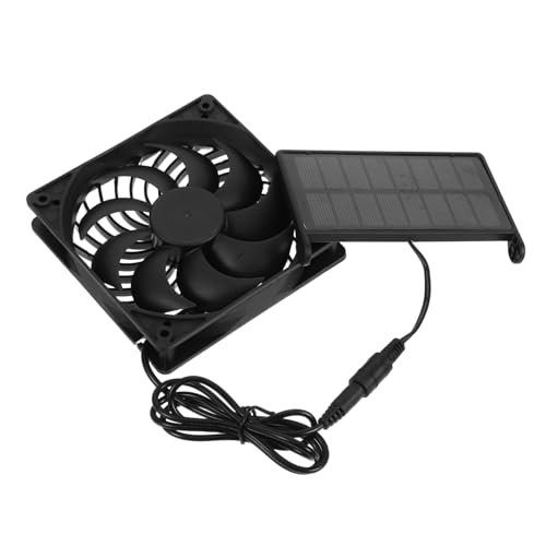 Abaodam Solar Lüfter mit Solarpanel für Haustier Tierhäuser Solarbetriebene Belüftung zur Temperaturregelung Tragbarer für Gewächshäuser Hühnerställe und Außenbereiche von Abaodam