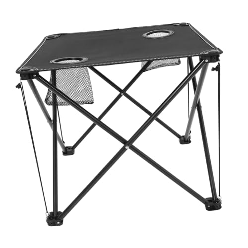 Abaodam Faltbarer Picknicktisch Tragbarer Camping Tisch Mit Becherhaltern Für BBQ Outdoor-aktivitäten Robustes Schnell Aufstellbar von Abaodam