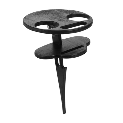 Abaodam Tragbarer Klappbarer Weintisch für Outdoor Faltbarer Runder Picknicktisch mit Doppeltem Design für Strand Camping und Weinpartys Abaodam Tragbarer Klappbarer Weintisch für Outdoor Faltbarer Runder Picknicktisch mit Doppeltem Design für Strand Camping und Weinpartys von Abaodam