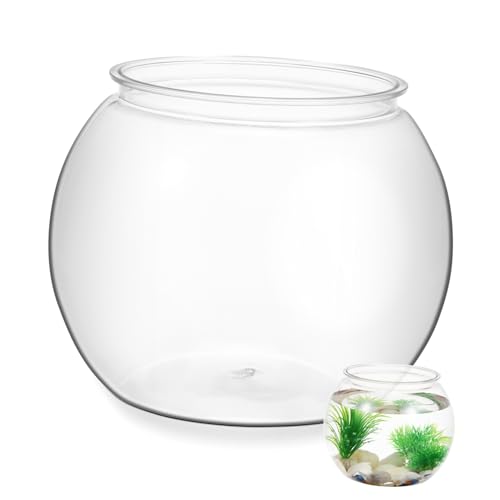 Abaodam Transparenter Runder Dekorations Fischtank aus Bruchsicherem Pet Großer Schreibtisch Aquariumbehälter für Kampffische und Betta Stilvolles Aquarium für Wohn und Bürodekoration Abaodam Transparenter Runder Dekorations Fischtank aus Bruchsicherem Pet Großer Schreibtisch Aquariumbehälter für Kampffische und Betta Stilvolles Aquarium für Wohn und Bürodekoration von Abaodam