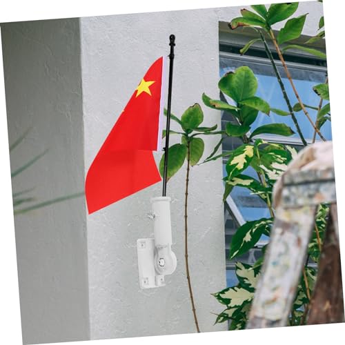 Abaodam Verstellbare Aluminiumlegierung Fahnenmast Halterung Wandbefestigung Langlebiger Stabiler Flaggenhalter für Außenbereich und Garten Geeignet von Abaodam