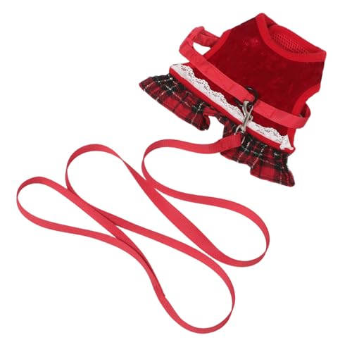 Abaodam Verstellbares Kaninchen Geschirr und Leine Bequemes Kleintierweste Kaninchen Katzen und Meerschweinchen Leichtes und Sicheres Design für Outdoor-spaziergänge in Rot Abaodam Verstellbares Kaninchen Geschirr und Leine Bequemes Kleintierweste Kaninchen Katzen und Meerschweinchen Leichtes und Sicheres Design für Outdoor-spaziergänge in Rot von Abaodam