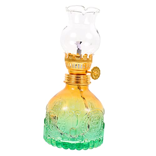 Abaodam Vintage Kerosinlampe Aus Glas Dekorative Öllampe Für Innenbereich Winddicht Handwerkskunst Zur Tischdekoration von Abaodam