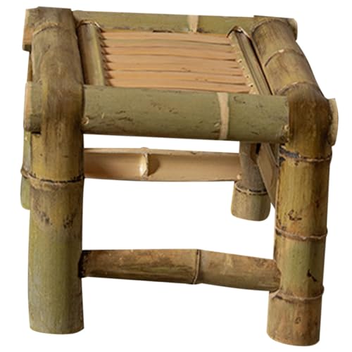 Abaodam Vintage Retro Hocker Sitzhocker für Wohnzimmer Balkon Schlafzimmer Stabiles Naturmaterial Vielseitig Nutzbar als Dekoration und Sitzgelegenheit von Abaodam