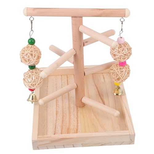 Abaodam Vogelspielzeug Holz Sitzstange Klettergerüst für Wellensittiche und Papageien Langlebiger Natürlicher Holz Vogelstand zum Klettern und Ruhen Praktisches Zubehör für Käfige und von Abaodam