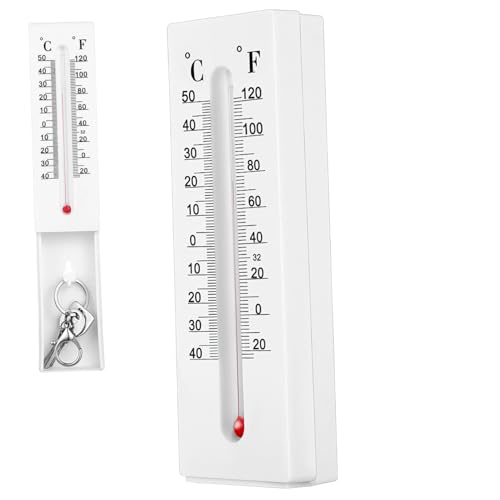 Abaodam Wandthermometer mit Schlüsselversteck Robustes Kunststoff outdoor thermometer Präzise Temperaturmessung Einfache Wandmontage für Innen und Außen Geeignet Praktischer von Abaodam