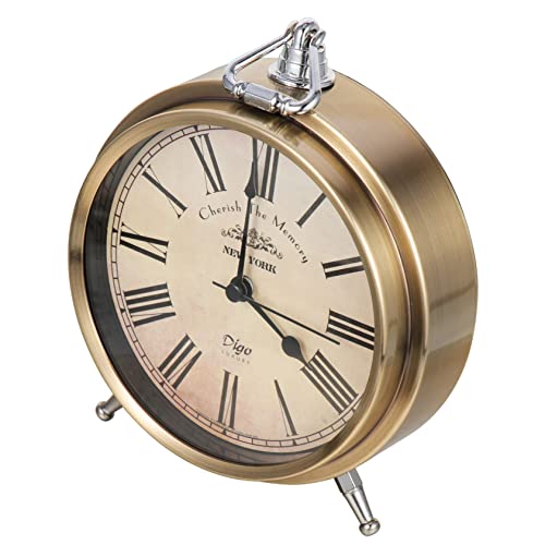 Abaodam Wecker Kleine Süße Uhr Batterie Der Tischuhr Neuheitszeiterinnerung Dekorative Tischuhr Coquette Aesthetic Tischuhr Im Zimmer Nachttischuhr Reisen Stumm Haushaltsuhr Metall von Abaodam
