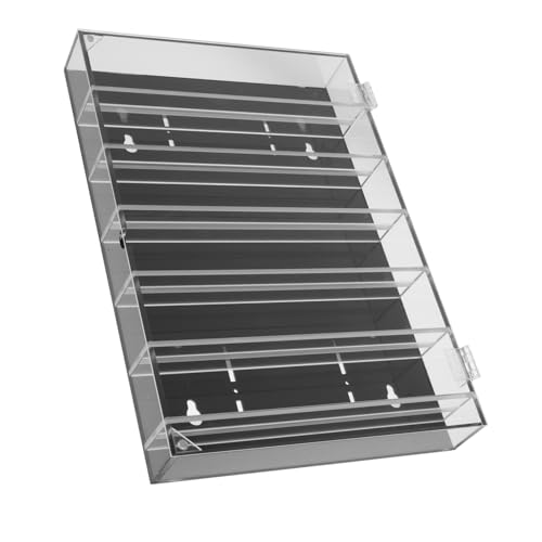 Abaodam Werkzeug-displaybox Edelstein Vitrine Arbeitsvitrine Mini-Tragetasche Miniaturlager Miniaturgehäuse Spielzeugauto-Display Wand Vitrine Black Acryl von Abaodam