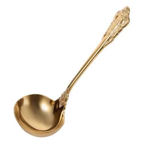 Goldene Robuster Küchenkelle für Suppen Reis und Western Style Servierkelle Spülmaschinenfest und Rostfrei Goldene Robuster Küchenkelle für Suppen Reis und Western Style Servierkelle Spülmaschinenfest und Rostfrei von Abaodam