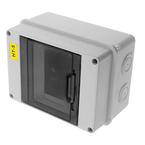 Wasserdichte Verteilerdose mit Transparenten Abdeckungen Elektrische Anschlussbox für Außenbereich für Camping Reisen mit Integrierter Sicherung gegen Überlastung von Abaodam