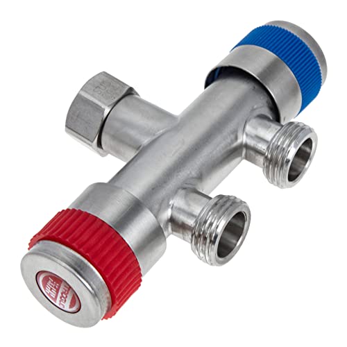 Wasserhahn-Adapter für Waschmaschine, Wasserhahn-Adapter aus Edelstahl, für mehrere Wasserhähne, einfach zu installieren, hochdruckbeständiger Wasserrohrverbinder Wasserhahn-Adapter für Waschmaschine, Wasserhahn-Adapter aus Edelstahl, für mehrere Wasserhähne, einfach zu installieren, hochdruckbeständiger Wasserrohrverbinder von Abaodam