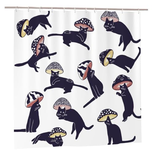 Abaysto Halloween-Duschvorhang für Badezimmer, Halloween-Dekoration, Badvorhang mit 12 Haken, 183 x 183 cm, 2 Stück Abaysto Halloween-Duschvorhang für Badezimmer, Halloween-Dekoration, Badvorhang mit 12 Haken, 183 x 183 cm, 2 Stück von Abaysto