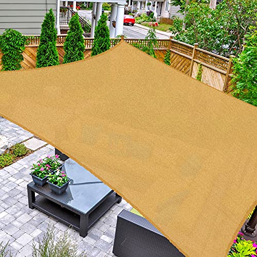 Abba Patio AsterOutdoor Sonnensegel, rechteckig, 30,5 x 30,5 cm, UV-Schutz, für Terrasse, Hinterhof, Rasen, Garten, Outdoor-Aktivitäten, Sand von Abba Patio