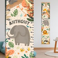 Messlatte Für Messlatte, Jungle Safari Tierkinder 1 von AbbaArtDesignUA