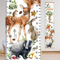 Messlatte Der Waldtiere Personalisiertes Kinderzimmer Dekor von AbbaArtDesignUA
